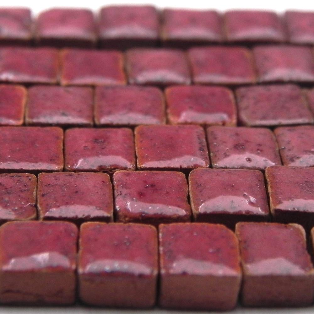 ALEA Mosaic Mini Mosaiksteine 5x5mm, 1000 Stück, Weinrot, RV01, Weinrot