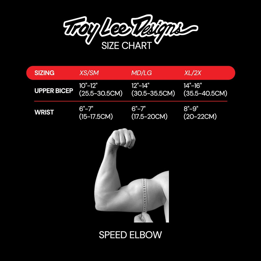 Troy Lee Speed Ellbogenschoner, Unisex, Speed, schwarz, X-Large/2X-Large