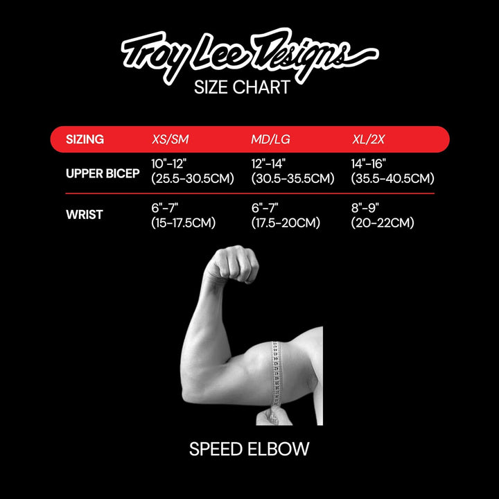 Troy Lee Speed Ellbogenschoner, Unisex, Speed, schwarz, X-Large/2X-Large