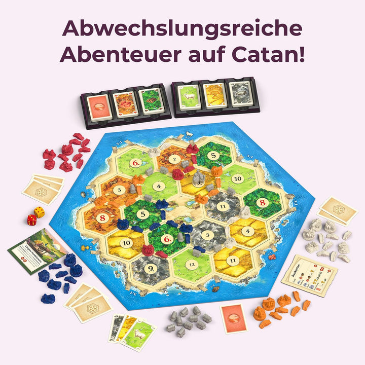 Kosmos 685140 Catan - Händler &amp; Barbaren, Erweiterung zu Catan - Das Spiel, Brettspiel für 3-4 Perso