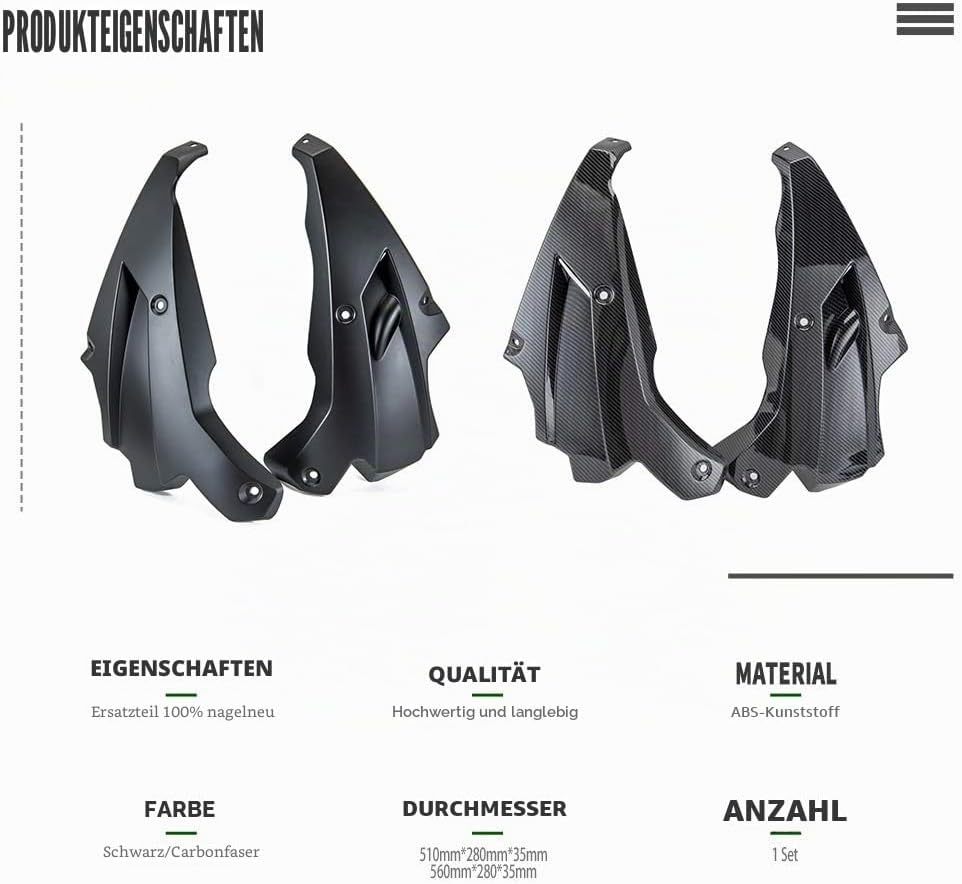Fayedenicy Motorrad Bellypan Belly Pan Motor Spoiler Verkleidung Abdeckung Karosserierahmen Kit Schu