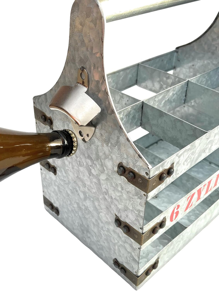 DanDiBo Bierträger Metall mit Öffner Flaschenträger 6 Zylinder V6 96402 Flaschenträger Flaschenöffne