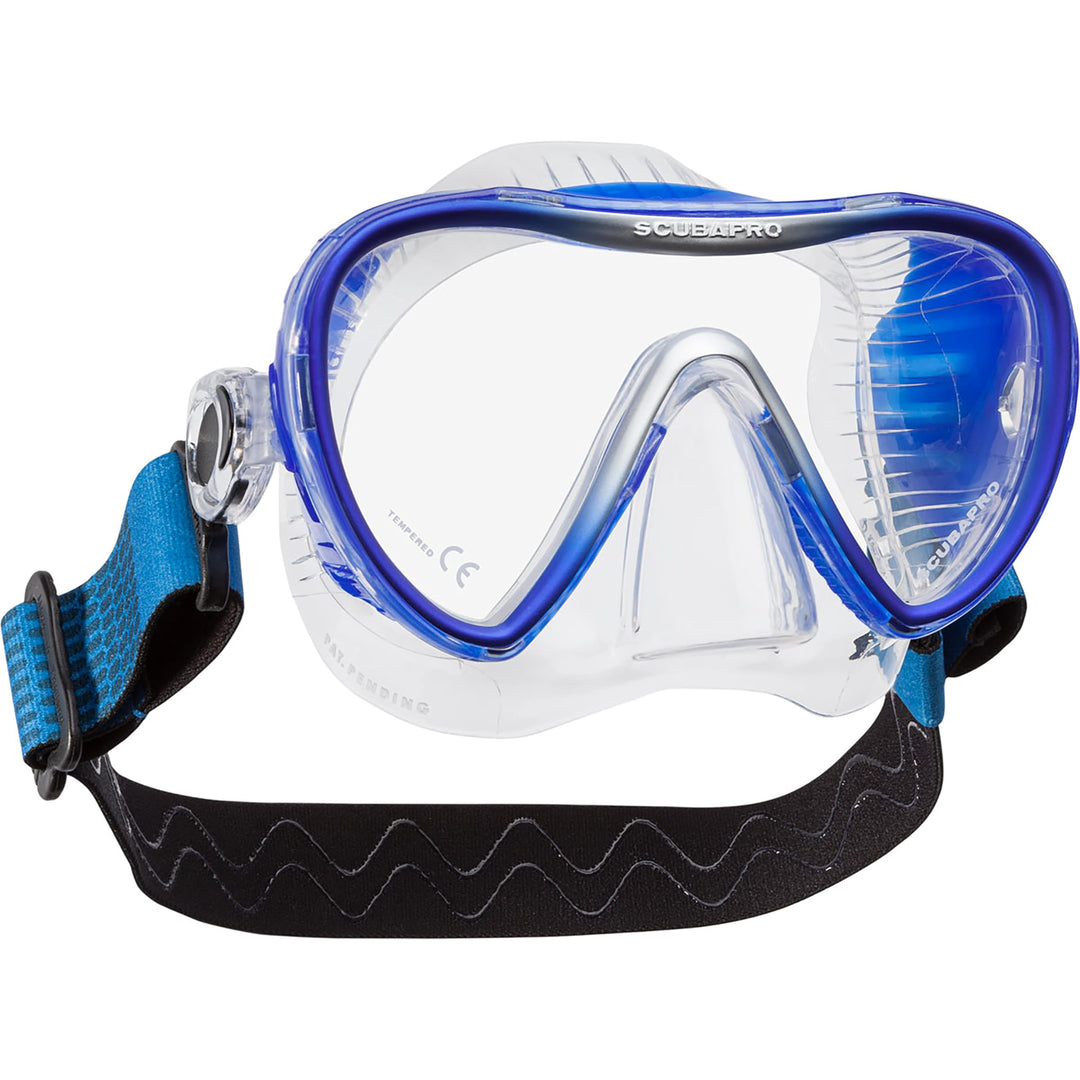 Scubapro Synergy 2 Maske mit Komfortband Transparent; Blau, Transparent; Blau