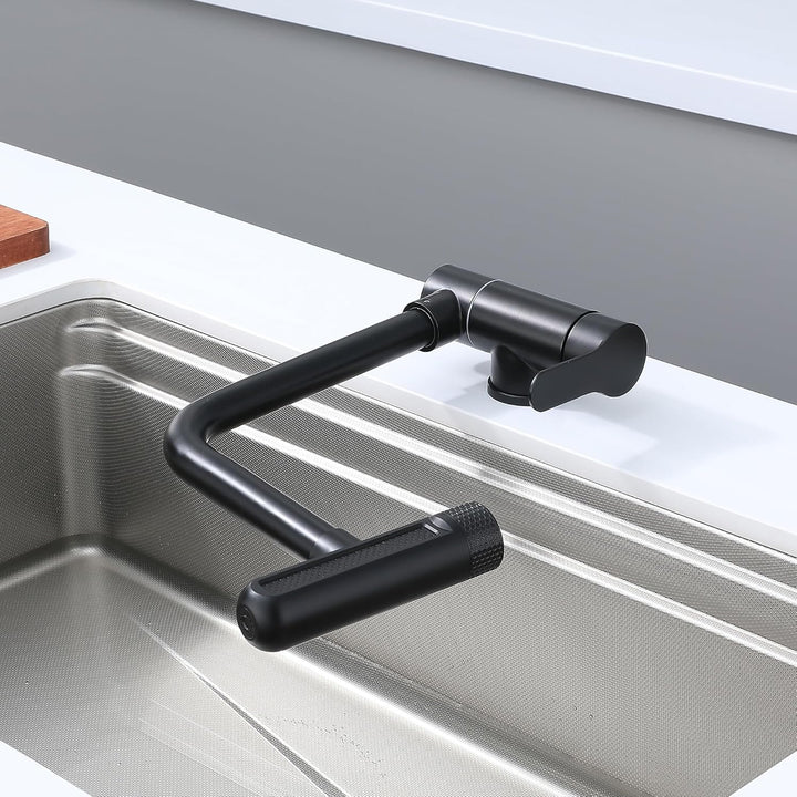 vorfenster küchenarmatur klappbar schwarz,4 modus wasserhahn, Hochdruck Wasserhahn Küche Vorfenster,