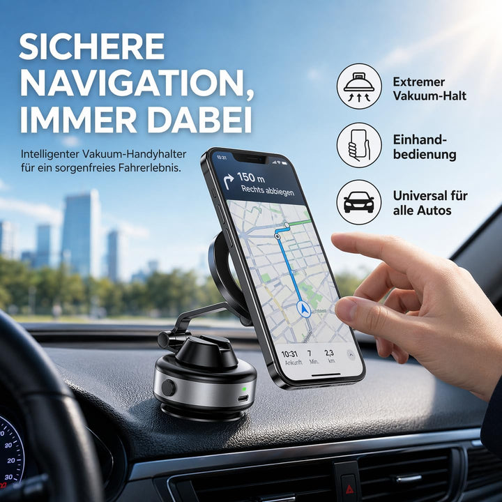 Handy Halterung Elektrisch, Handy Halterung Auto, Selbstansaugende Handyhalterung Auto Magnet Mit Va