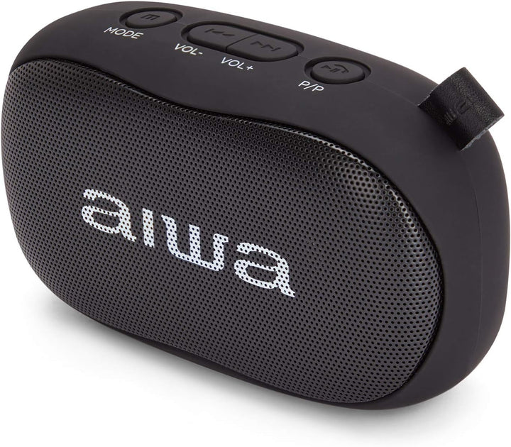 AIWA BS-110BK Tragbarer Lautsprecher, Schwarz, Bluetooth
