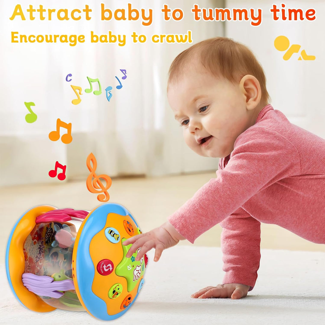 Baby Spielzeug 1 Jahr Junge Mädchen Drehender Projektor Babyspielzeug mit Musik/Licht ab 12 18 Monat