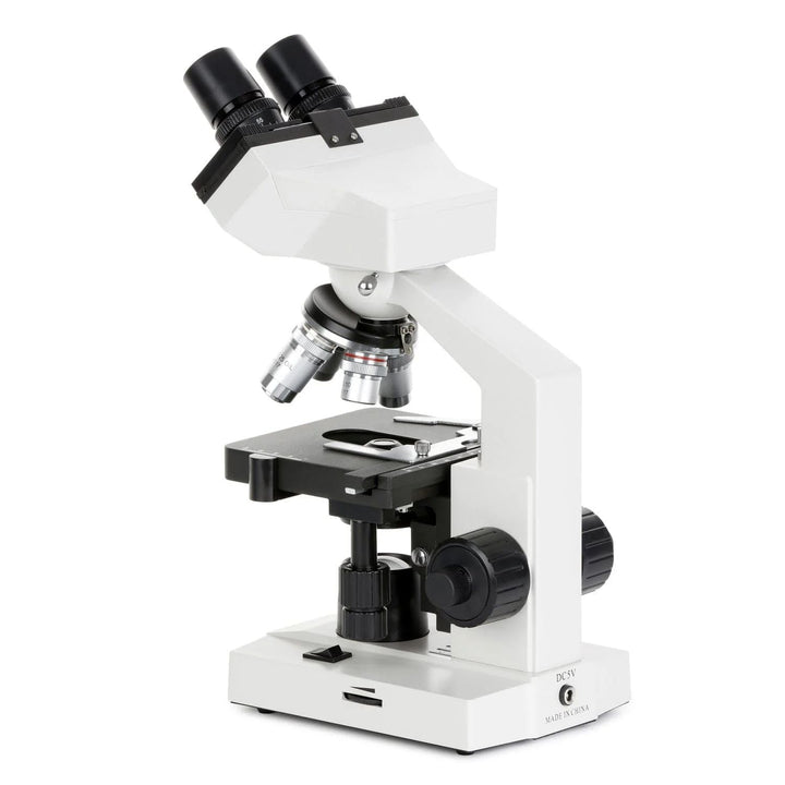 AmScope M82ES OMAX Labor-LED-Verbund-Binokularmikroskop mit Mechanischem Doppelschichttisch und koax
