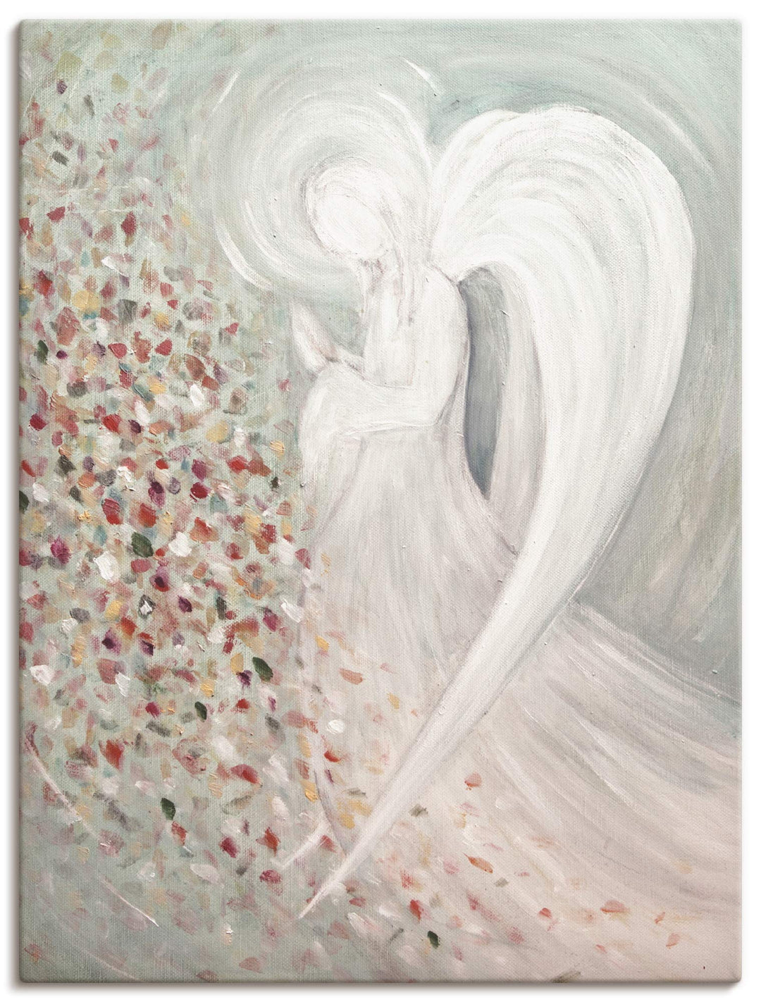 ARTland Leinwandbilder Wandbild Bild auf Leinwand 45x60 cm Wanddeko Engel Flügel Fantasy Religion Ab