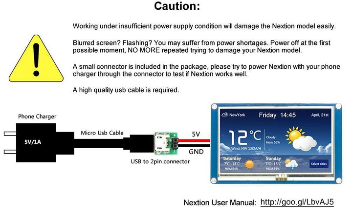 Aihasd English Nextion 3.2" TFT 400X240 Resistive Touch Screen Display HMI LCD Display Module TFT To