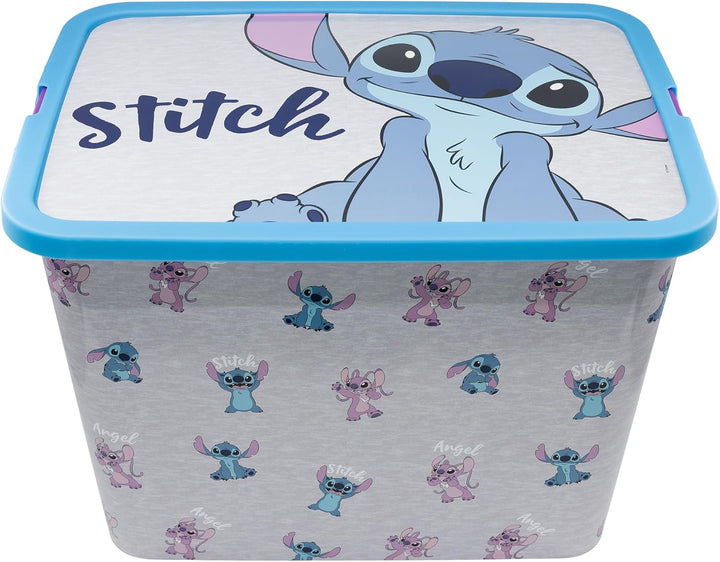 Stitch and Angel Aufbewahrungsbox mit Klickverschluss 23 Liter, Farbig