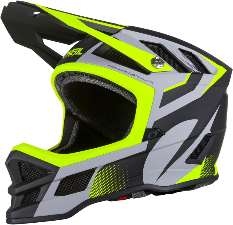 Oneal Blade Hyperlite IPX Helmet OXYD Grau/Neon Yellow Motorradhelm MX-Motocross-Helm L Grau/Neongel