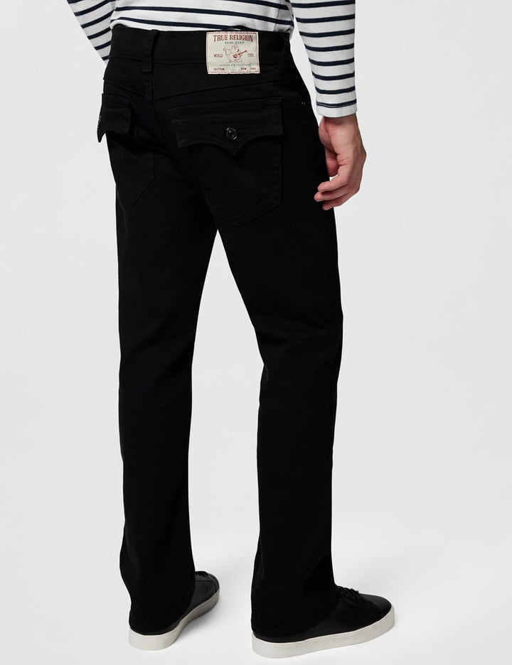 True Religion, Ricky Flap Sn, Herren-Jeans mit Schrittlänge 81,3 cm 28 Body Spülung Schwarz, 28 Body