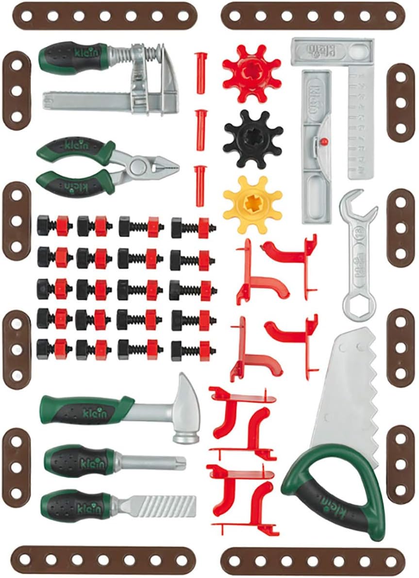 Theo Klein 8320 Bosch Workshop | 79-teilig | Arbeitsplatte mit Lernfunktion | Spielzeug für Kinder a