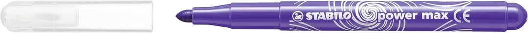 Filzstift - STABILO power max - 140er Pack - mit 18 verschiedenen Farben, 140er Pack