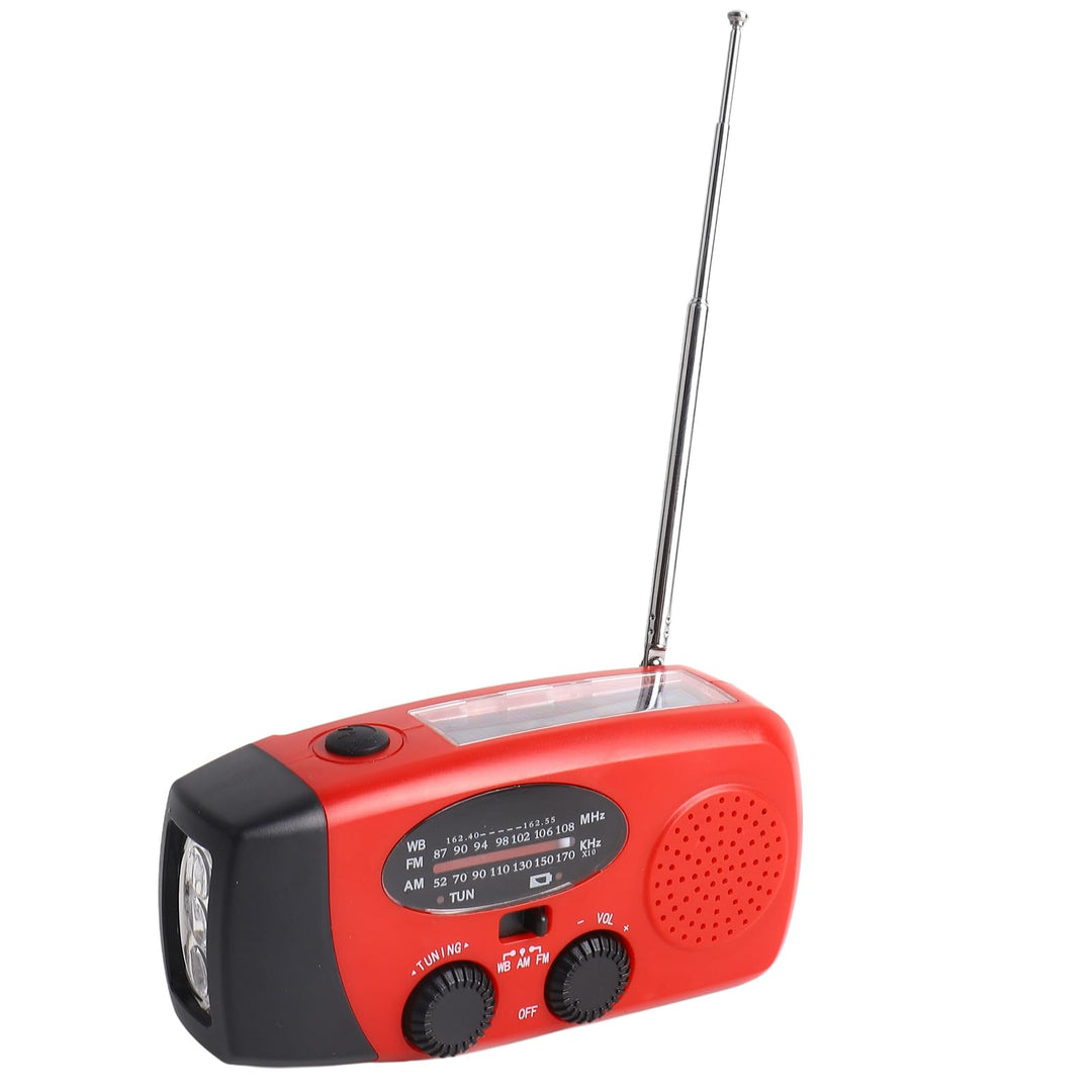 Emergency Handkurbel Radio mit LED -Taschenlampe, Solar &amp; USB -Ladung, AM/FM/NOAA -Wetterbändern, 12