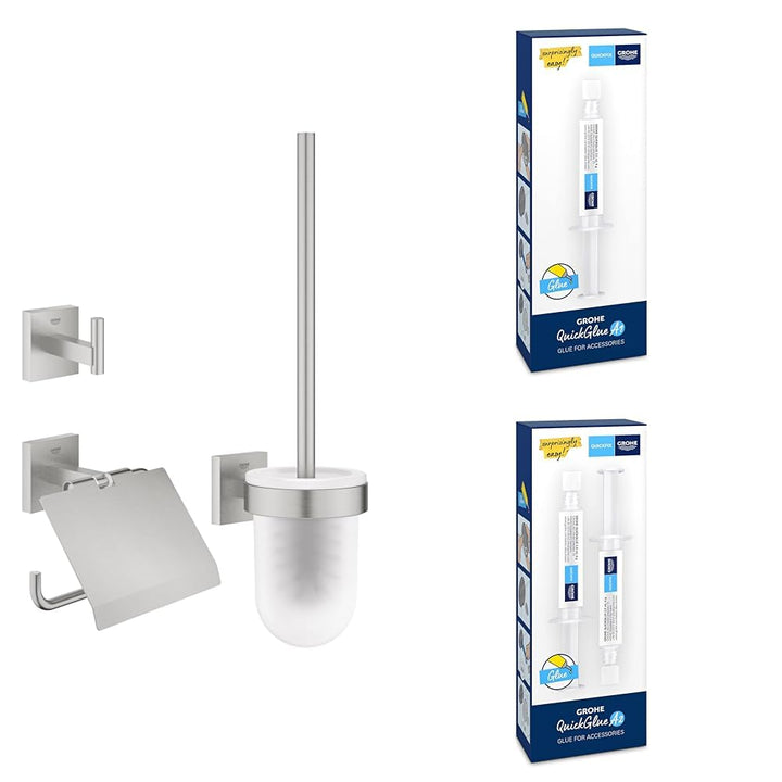 Bundle aus GROHE Start Cube - Accessoire Set 3-in-1, supersteel, 41123DC0 + GROHE QUICKFIX - Kleber