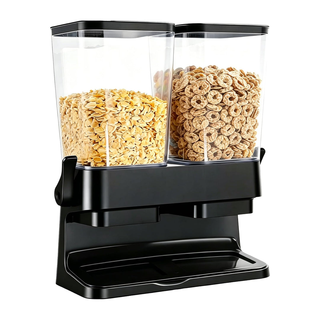 Müslispender 2er Pack, 3L Doppelte Cornflakes Behälter, Müsli Spender, Grosse Luftdichte Kapazität K