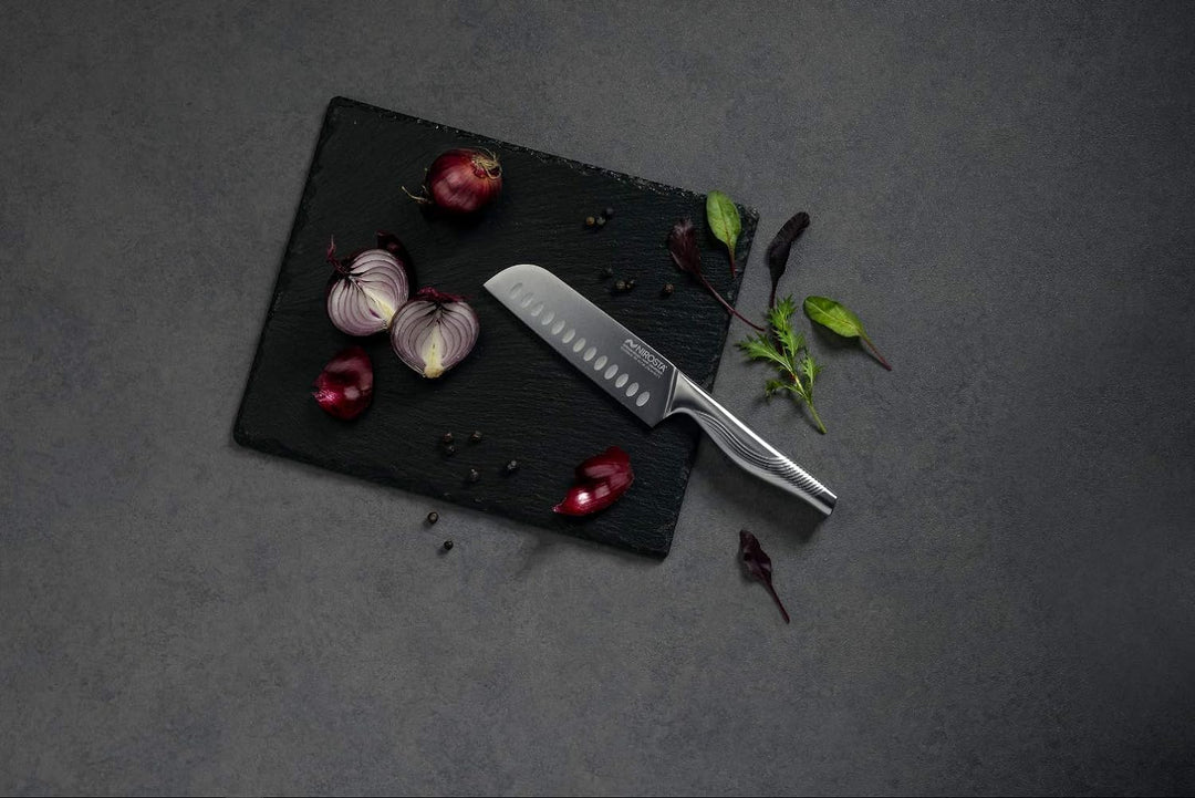 Nirosta Santoku Messer Swing 30 cm – Hochwertiger Edelstahl – Santokumesser in Profi-Qualität für Ge