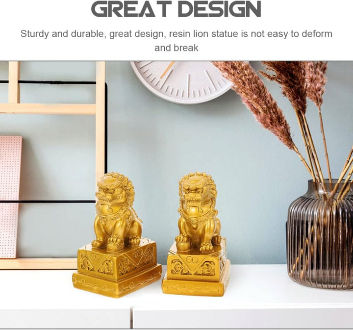 Garneck 2st Glückwunschgeschenk Zur Einzugsfeier Fu FOO Hunde Statuen Fengshui-schreibtischschmuck L