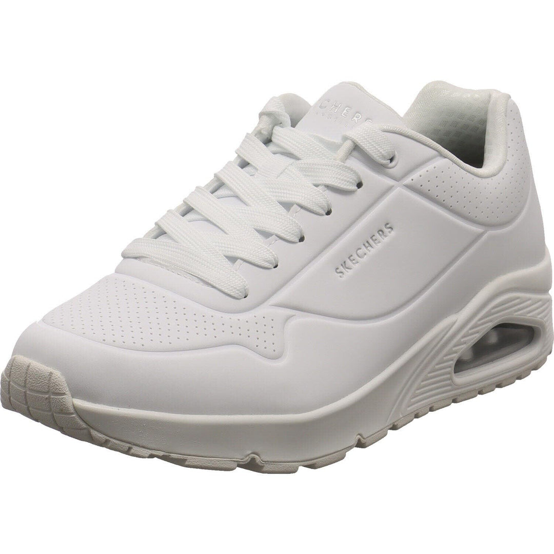 Skechers Herren UNO Stand On Air Sneaker 39 EU White Durabuck Mesh, 39 EU White Durabuck Mesh