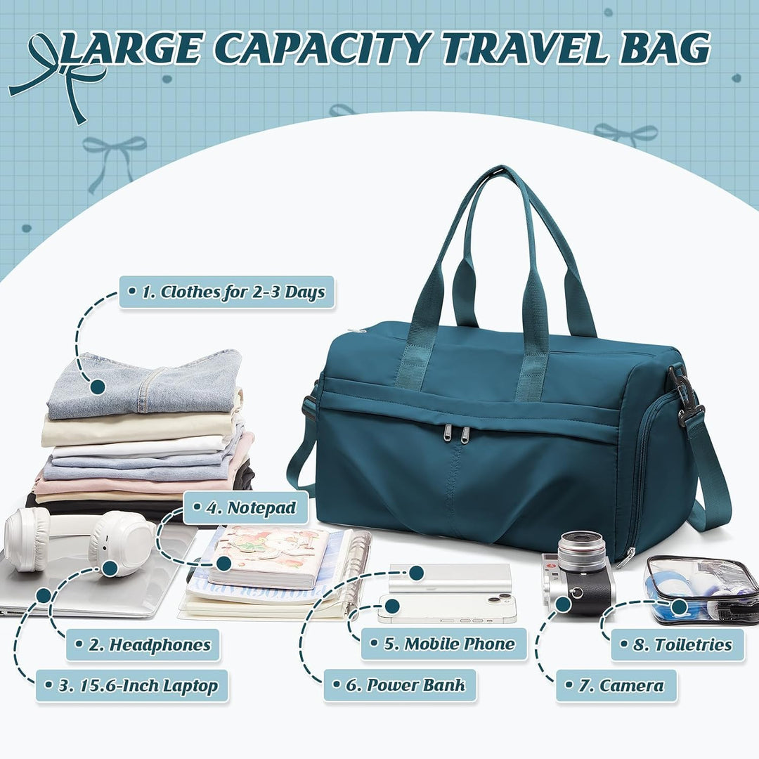 HYC00 Sport Duffel Bag Damen Sporttasche mit Schuhfach Reisetasche Damen Weekender Travel Bag Handge