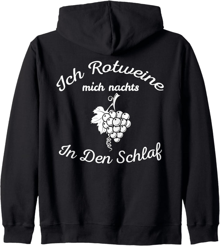 Ich Rotweine mich in den Schlaf lustiges Weintrinker Kapuzenjacke