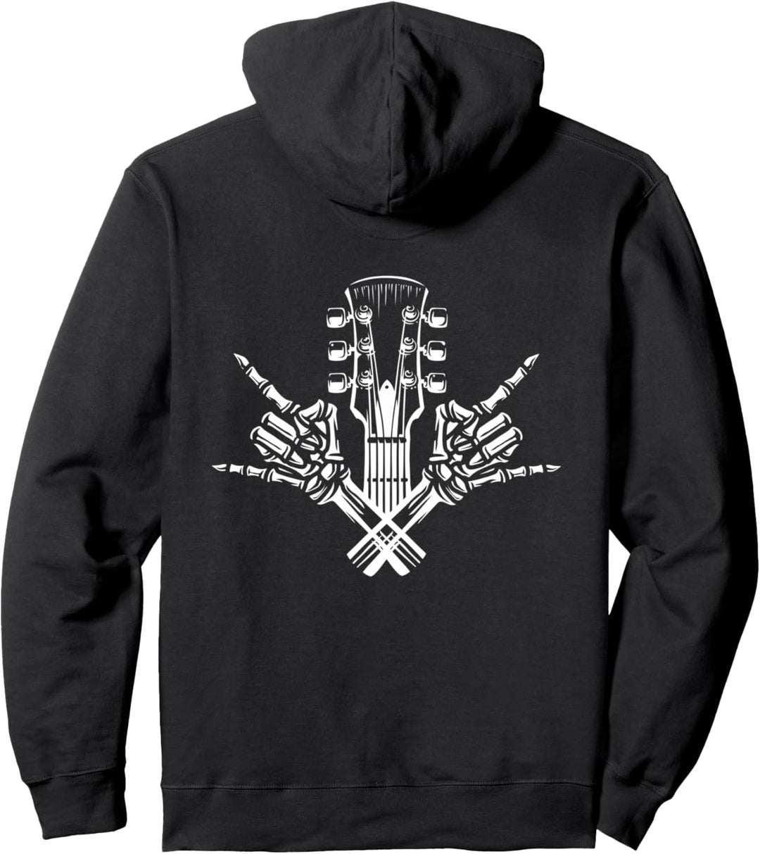 cool Rock and roll skeleton rocker Pullover Hoodie