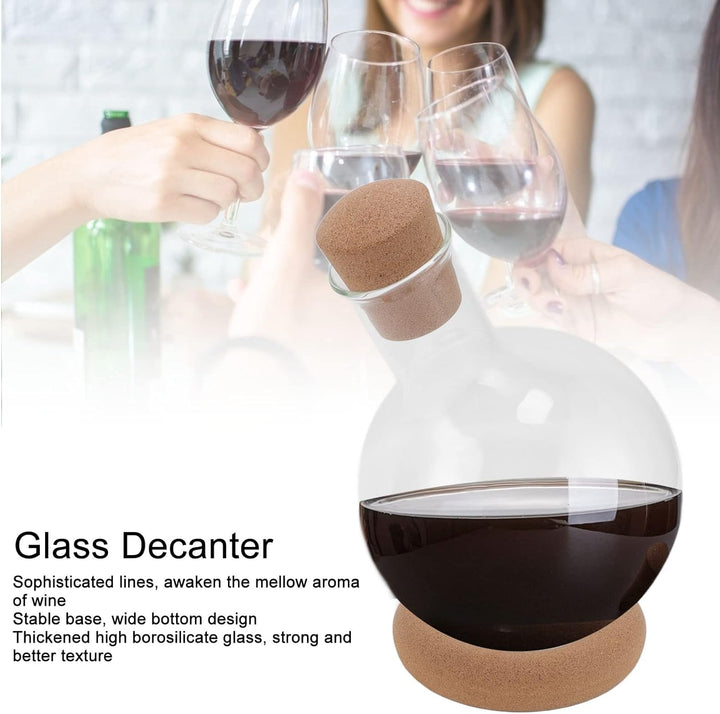 Rotwein-Dekanter, multifunktional, Weinkaraffe aus Glas, schnell nüchtern, hohes Borosilikatglas, tr
