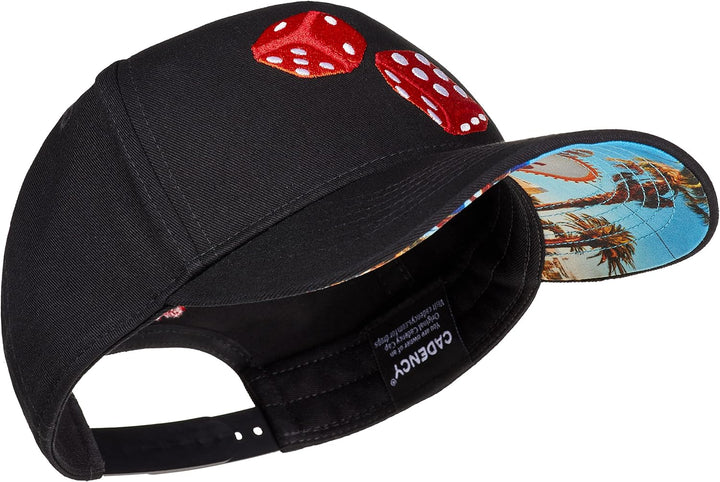 Cadency® Baseball Cap Las Vegas Craps, Damen und Herren, Schwarz, Unisex, Grössenverstellbar