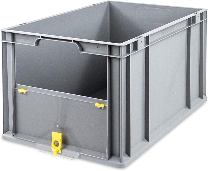 SparSet 10x Eurobox NextGen Insight Cover | HxBxT 32x40x60 | 65 Liter | Hoch/Gelb | Eurobehälter, Tr