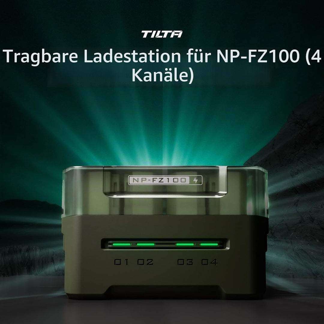 Tilta Tragbare Ladestation für NP-FZ100 (4 Kanäle) - Grün TBC-FZ100-GN, TBC-FZ100-GN