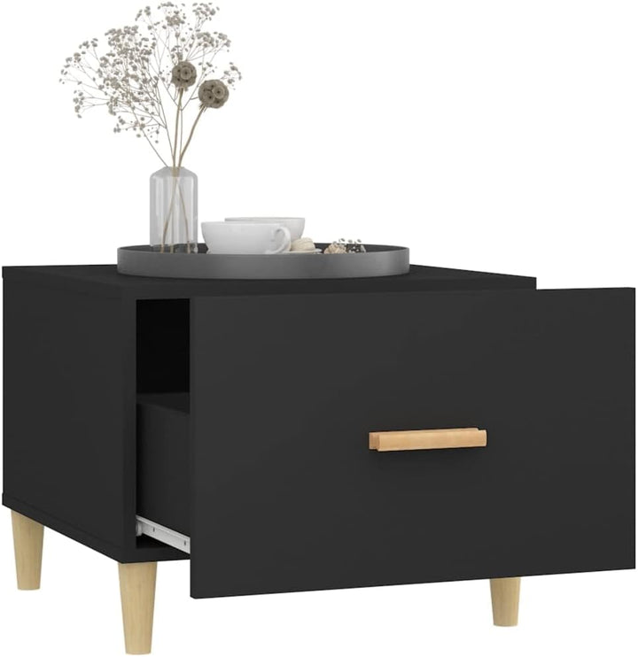 FIRBNUS Coutischtisch Schwarz 50x50x40 cm Holztisch Wohnzimmer Wohnzimmertisch Modern Beistelltisch