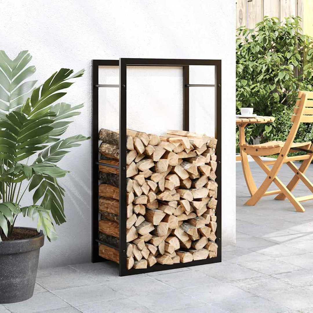 Gecheer Kaminholzregal Innen Metall Holzregal Kaminholz Innen Aussen Holzlager Holzunterstand für Ka