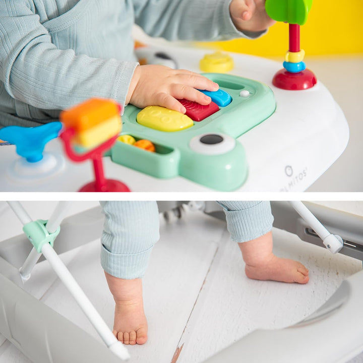 Olmitos Lauflernhilfe für Babys mit Aktivitäten-Tablett, erste Schritte, sensorische Stimulation und