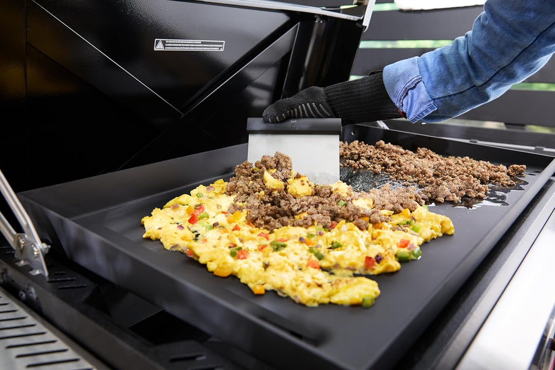 Weber Plancha Schaber - aus Edelstahl, zum Bearbeiten von Speisen auf der Grillplate, spühlmaschinen