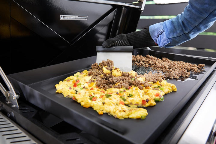 Weber Plancha Schaber - aus Edelstahl, zum Bearbeiten von Speisen auf der Grillplate, spühlmaschinen