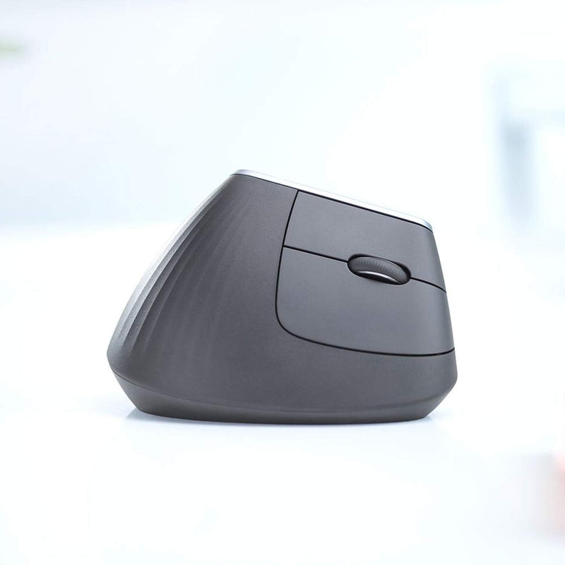 Logitech MX Vertical, Ergonomische Kabellose Maus, Bluetooth und 2.4 GHz Verbindung via Unifying USB