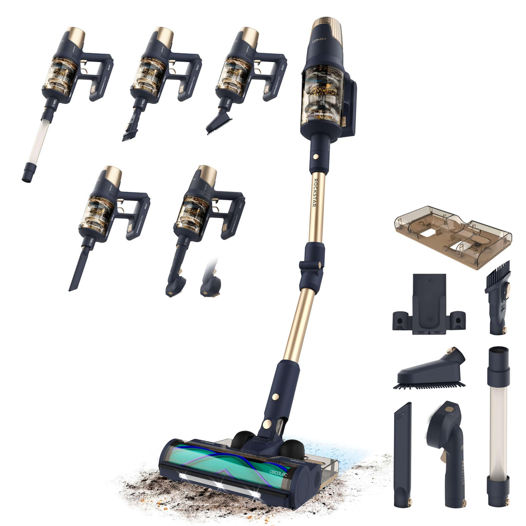 Cecotec Kabelloser Staubsauger Besen Conga Rockstar RX70 AquaPet Flex. 300AW, 780W, Hochleistungsmot