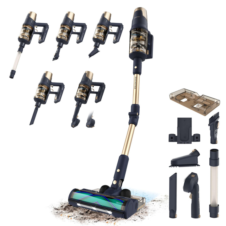 Cecotec Kabelloser Staubsauger Besen Conga Rockstar RX70 AquaPet Flex. 300AW, 780W, Hochleistungsmot