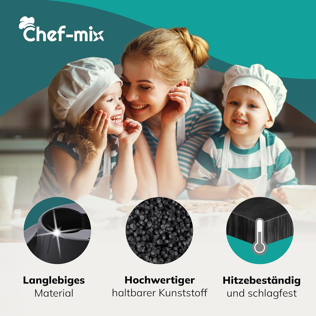TM 31 Mixtopffuss Schwarz Ersatz für Vоrwerk Thermоmix Mixtopf Unterteil TM31 - Kunststoff Behälteru