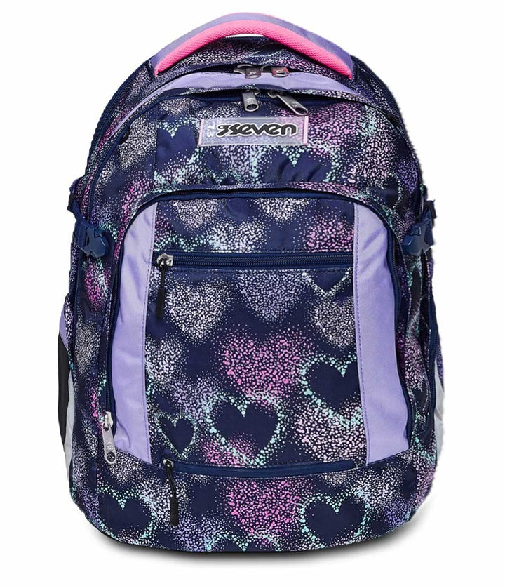 Seven Schulrucksack ergonomisch und erweiterbar - mit mehreren Fächern - Schulranzen für Mädchen Jun