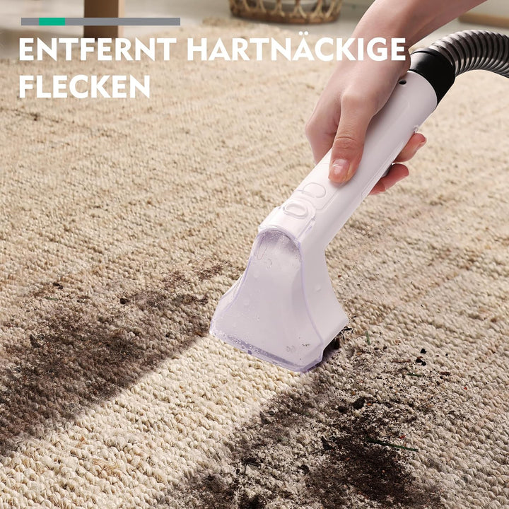 HAUSHOF Waschsauger Teppichreiniger, StainZapper Fleckenreiniger für Teppich mit Reinigungsmittel, S