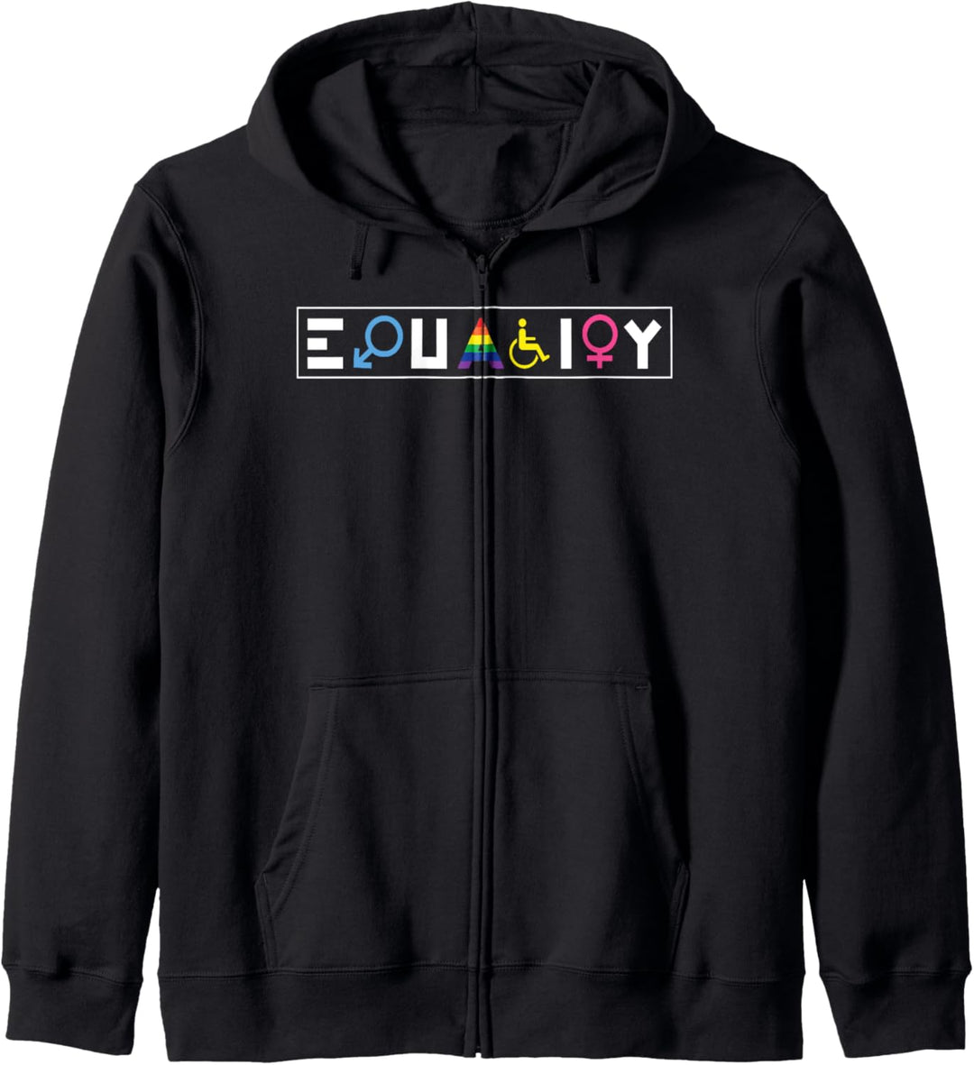 Equality Regenbogen Retro Gay Lesbian Pride LGBT Protest Kapuzenjacke