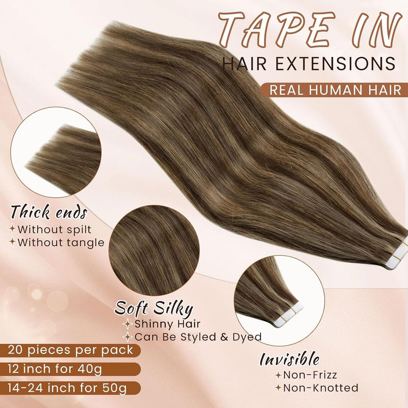 Hetto Braun Tape in Extensions Echthaar Tape in Haar Extensions Remy Menschlichs Haar Tape in Extens