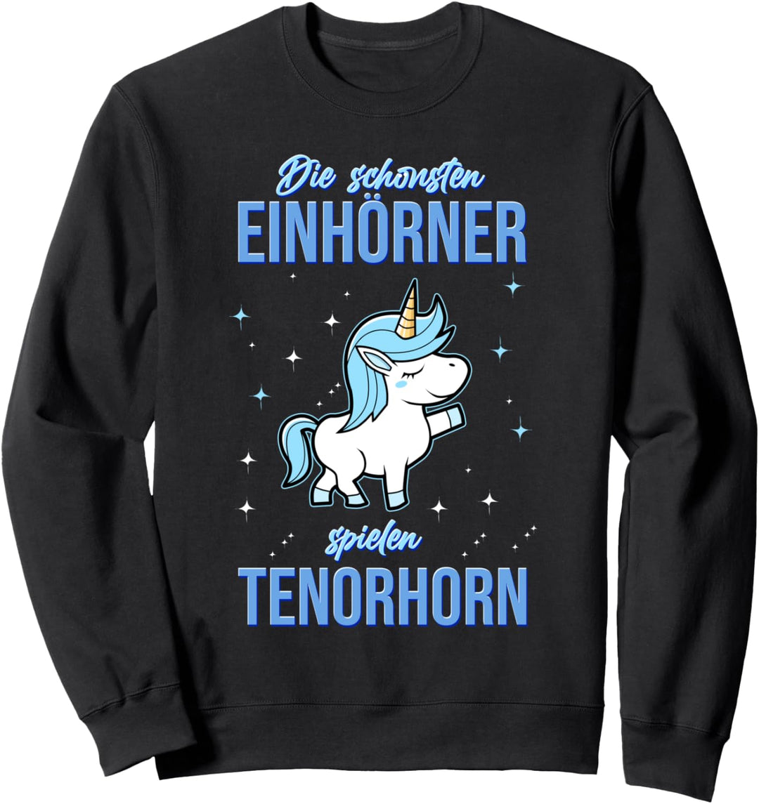 Musikverein Musik Tenorhornistin Einhorn Orchester Tenorhorn Sweatshirt