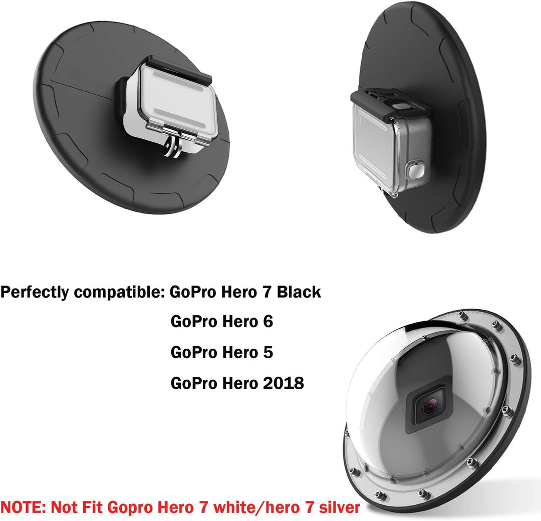 Suptig Dome, Dome Port, Unterwasserkuppel kompatibel für GoPro Hero 7 Black Hero 6 Hero 5 Hero 2018,