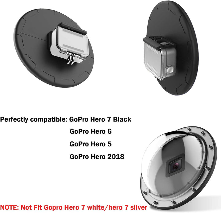 Suptig Dome, Dome Port, Unterwasserkuppel kompatibel für GoPro Hero 7 Black Hero 6 Hero 5 Hero 2018,