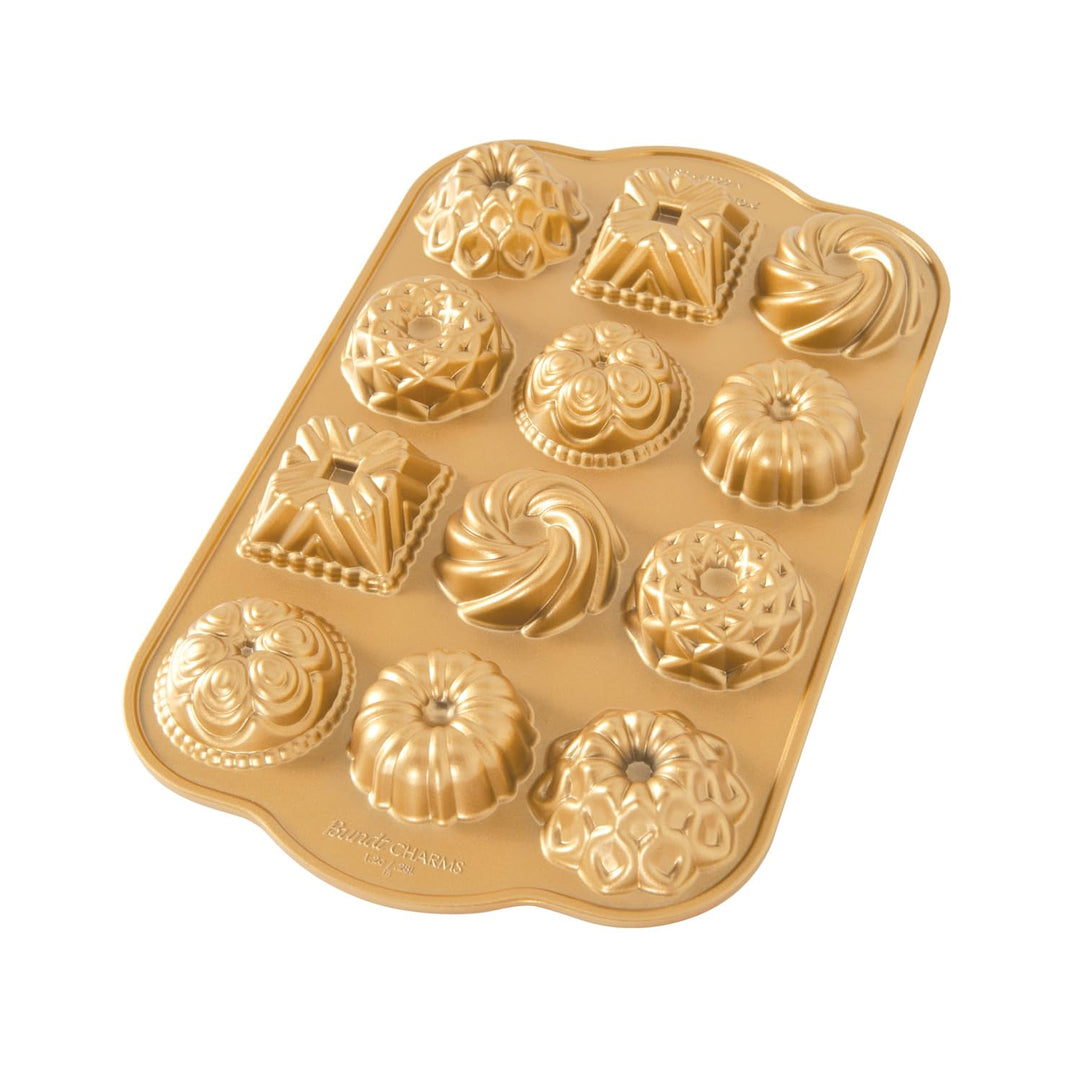 Nordic Ware 85677 Charms Gugelhupffanne, Aluminium, Gold, Gold