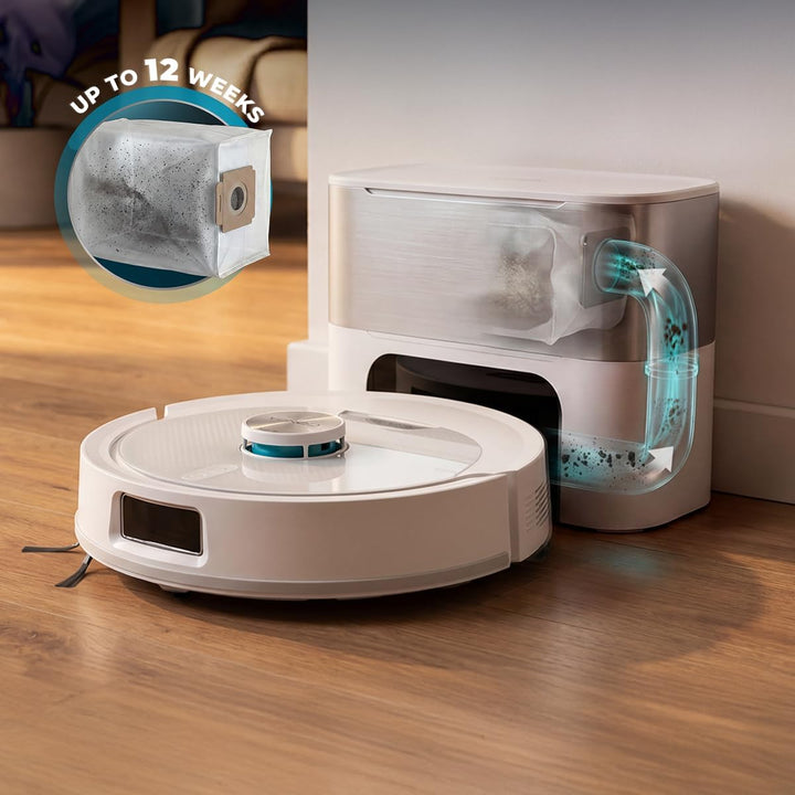 Cecotec Saugroboter mit Wischfunktion Conga Y60 Pearl. 13.000 Pa Saugkraft, Laser-Navigation, Absaug